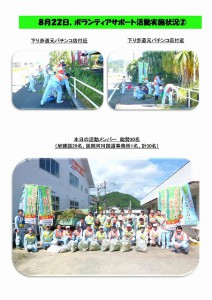 平成27年度第1回ボランティアサポート活動を実施!(H27.8.22)