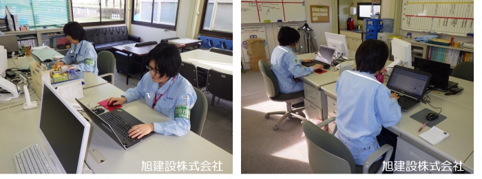 女性担当技術者 現場の様子~延岡大橋補修外工事~