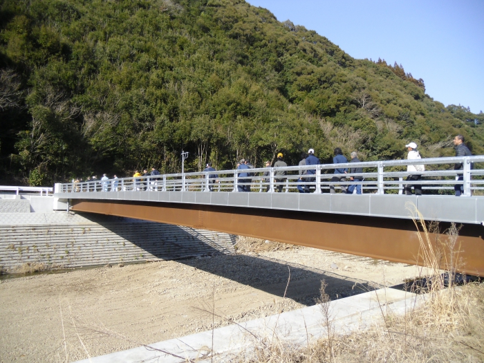 トビノキ橋完成による渡り初め式に出席致しました。【門川町】