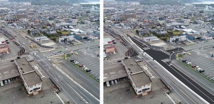 宮崎10号 財光寺中の原南地区舗装工事