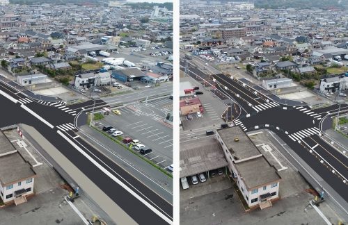 宮崎10号　財光寺中の原南地区舗装工事 (８月）