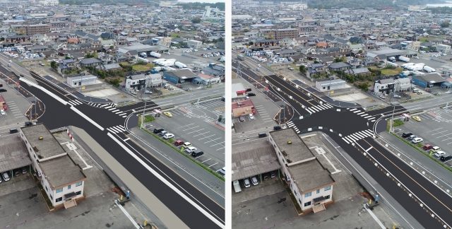 宮崎10号 財光寺中の原南地区舗装工事 (８月）