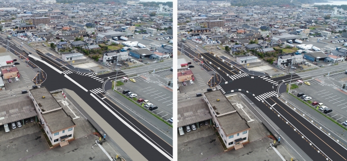 宮崎10号 財光寺中の原南地区舗装工事 (8月)