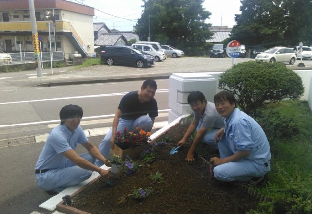 本社花壇の植栽活動 in greenクラブ