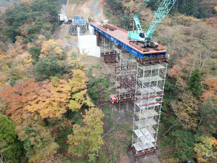 乙女大橋仮桟橋工事