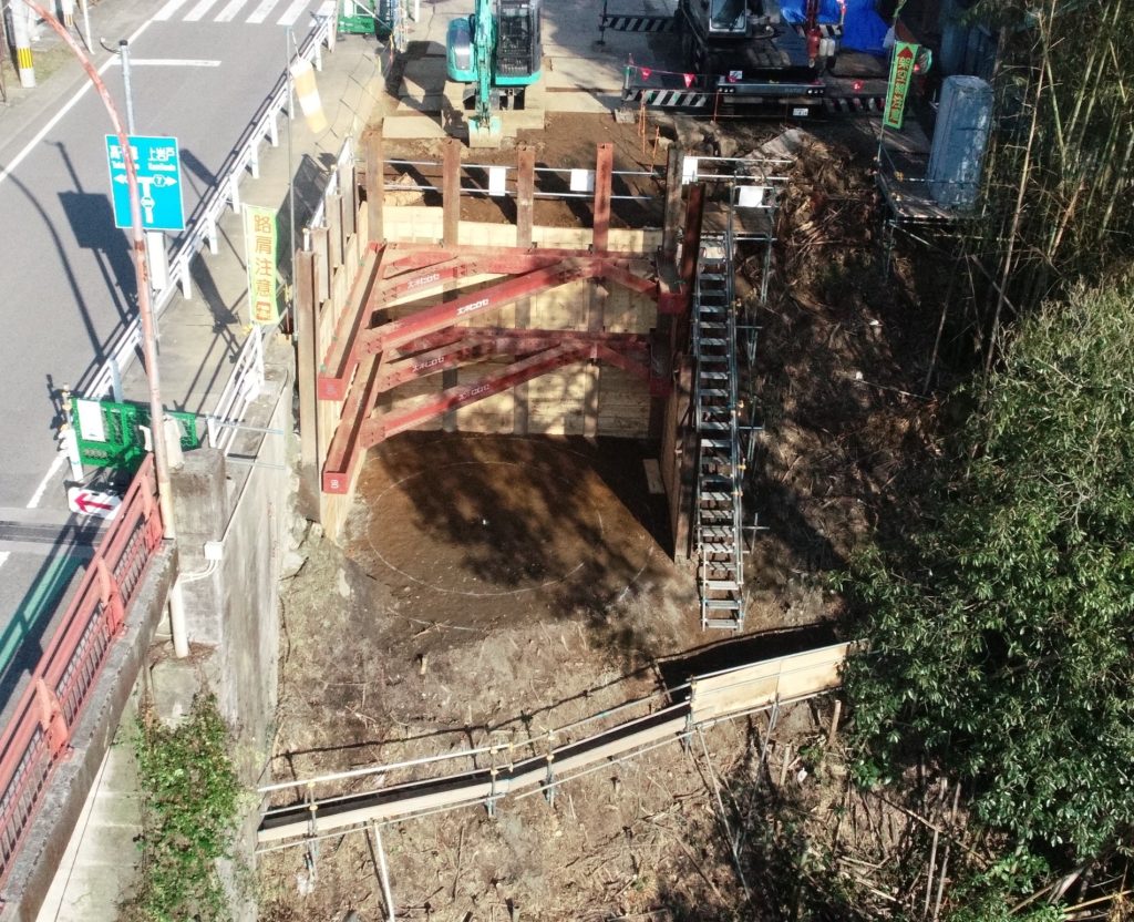 天岩戸橋側道橋 橋梁下部工事