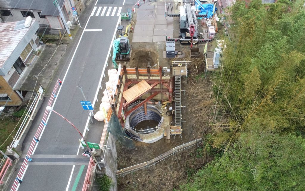 天岩戸橋側道橋 橋梁下部工事