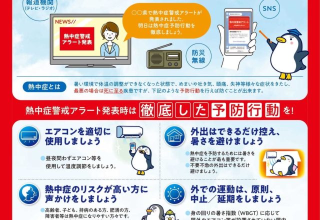 熱中症警戒アラートに注意